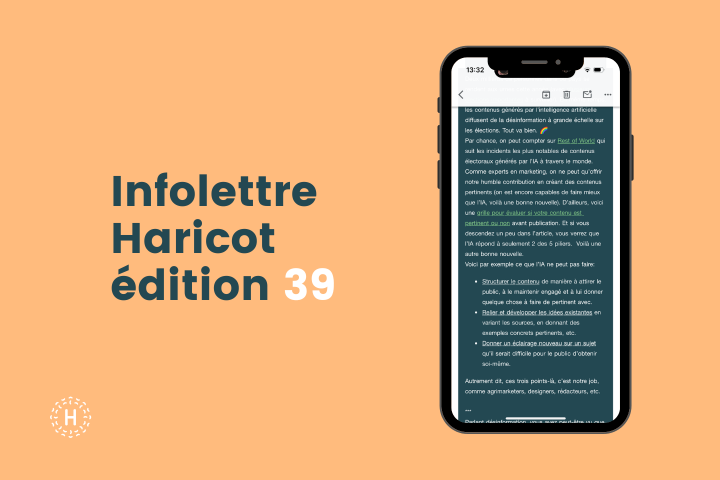 Infolettre Haricot - Édition #39
