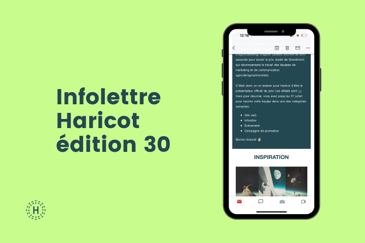 Infolettre Haricot Marketing édition 30
